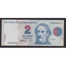 ARGENTINA COL. 737f BILLETE DE 2 PESOS CONVERTIBLES MUY BUENO